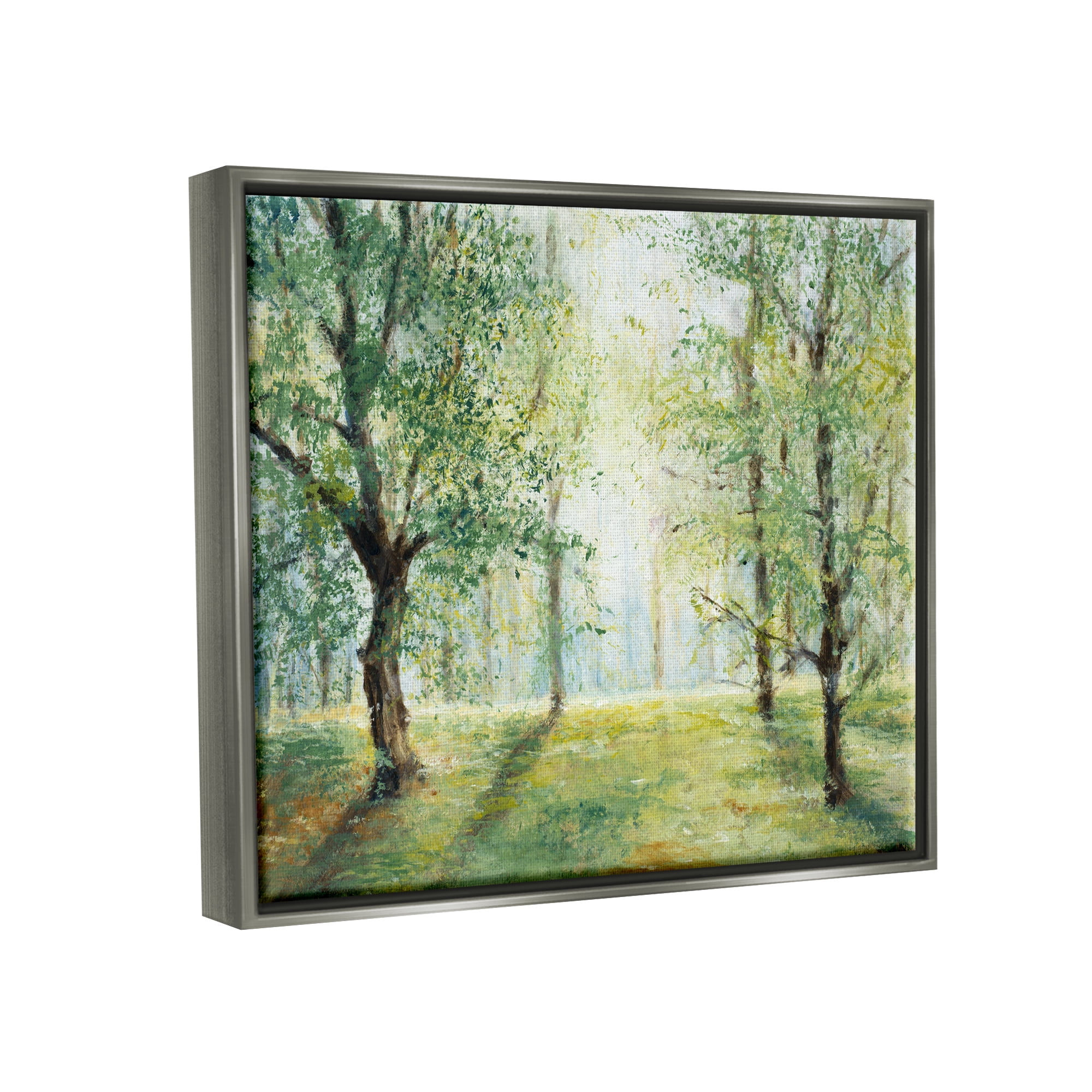 Stupell Industries Grounded Beauty Landscape Nature Painting Gray Floater Framed Art Print Wall Art, 21 x 17