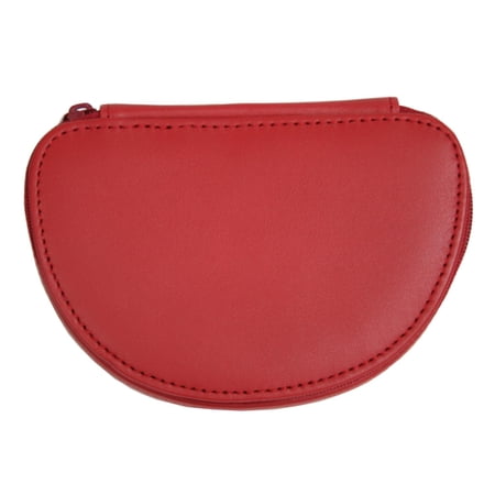 Mini Jewelry Zippered Travel Case in Genuine Leather