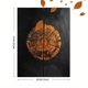 thumbnail image 3 of Qisvanset Framed Canvas Wall Art 12x16 Inch Dark Wood Tree Ring Grunge Minimal Modern Art, 3 of 5