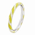 thumbnail image 3 of 925 Sterling Silver Stackable Expressions Twisted Yellow Enameled Ring Size: 10; for Adults and Teens; for Women and Men, 3 of 5