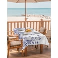 thumbnail image 2 of Outdoor Tablecloth with Umbrella Hole for Patio/Picnic/Party/Camping, Purple Spring Floral Waterproof Table Cloth Rectangle Table Cover Washable, Watercolor Elegant Pastoral Flowers (54"x 80"), 2 of 8