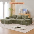 thumbnail image 3 of Modular L-Shaped Cloud Sofa – 110" Convertible Chenille Sectional w/Ottomans, Washable & No Assembly, 3 of 9