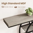 thumbnail image 4 of 55" Industrial Console Table, 5-Tier Narrow Entryway Table with O-Shaped Metal Frame, Hallway & Living Room Storage Sofa Table-Gray, 4 of 8