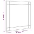 thumbnail image 4 of vidaXL Wall Mirror Black 50x50 cm Square Iron, 4 of 4