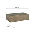 thumbnail image 6 of Modway Convene Outdoor Glass & Synthetic Rattan Coffee Table in Brown, 6 of 7