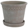 thumbnail image 1 of Flecos de cerámica Planter Border Concepts, color beige, 8 cm, paquete de 4, 1 of 1