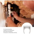 thumbnail image 3 of Raindrops 100Pcs U-Shaped Pipe Clamp Kit White Beige PVC For Hose Fixing Industrial Use, 3 of 8