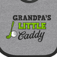 thumbnail image 4 of Inktastic Grandpas Little Caddy with Golf Club and Ball Boys or Girls Baby Bib, 4 of 4