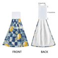 thumbnail image 3 of Yayeee Kitchen Hanging Hand Towels Set of 2 with Loop Bathroom Absorbent Tie Towel, Retro Plaid Lemon, 3 of 7