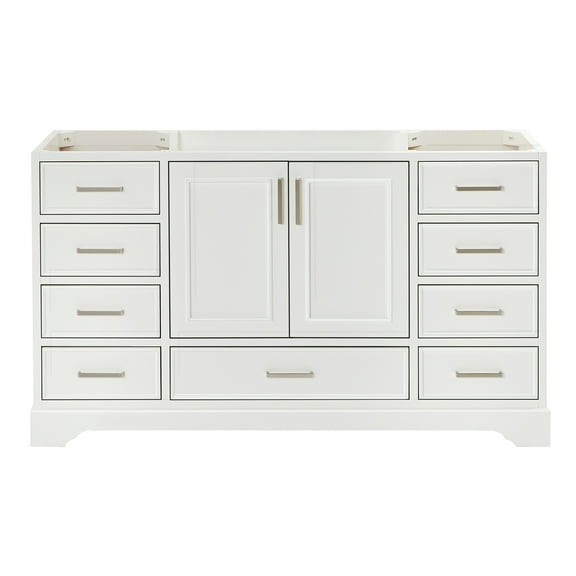 Ariel Stafford 60 Inch Single Sink Base Cabinet In White
