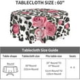 thumbnail image 6 of Round Tablecloth 60 Inch, Pink Rose Table Cover (Fit for 20"-47" Table), Soft Fabric Washable Wrinkle Resistant Table Cloths for Parties Kitchen Family Gatherings Home Decor, 6 of 6