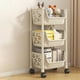 thumbnail image 1 of Estante de almacenamiento multicapa, carrito de almacenamiento móvil con ruedas, fácil de montar, apto para sala de estar, dormitorio, baño, cocina, estantes de plástico., 1 of 6