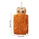 thumbnail image 3 of Toalla de mano colgante de chenilla, toalla gruesa y absorbente para cocina y baño con diseño de gato adorable, secado rápido y transpirable para secarse manos y cara, naranja, 3 of 8