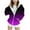 Purple#, variant on Fmbrln Girls and Boys Full Zip Up Fleece Hoodies Fall Winter Fashion Long Sleeve Gradient Print Sweatshirts Coat with Pockets, Sizes 4-14Y