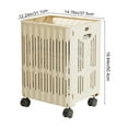 thumbnail image 3 of Steadline Foldable Rolling Laundry Basket with Wheels - Large Capacity Mobile Clothes Hamper for Bedroom and Bathroom Organization, 3 of 6