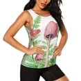 thumbnail image 2 of Wukai Amanita Fly Agaric Print &nbsp;Women's Workout Tank Top Mesh Yoga Shirts Athletic Running Tank Tops Athletic Gym Shirts - X-Large, 2 of 8
