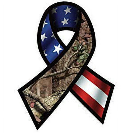 Mossy Oak Graphics 13071 Support Our Troops Ribbon Decal