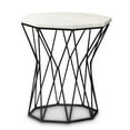 thumbnail image 2 of Baxton Studio Venedict Modern and Contemporary Black Metal End Table with Marble Tabletop, 2 of 8