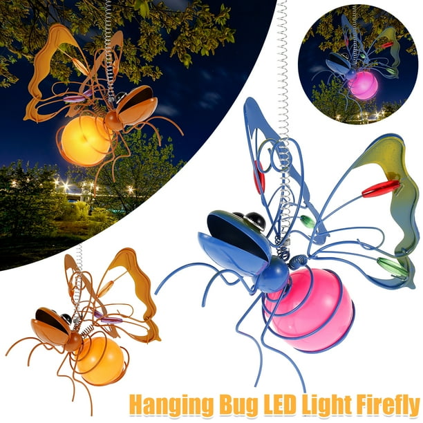 Insecto Colgante Luciérnaga Luz Led Impermeable Colgante Abeja Luciérnaga Luz Led Decoración De Jardín Colgaduras Insecto Lámpara Led Para Jardín Patio Decoración De Arte Adorno De Luz Led (Batería In Muyoka Hogar