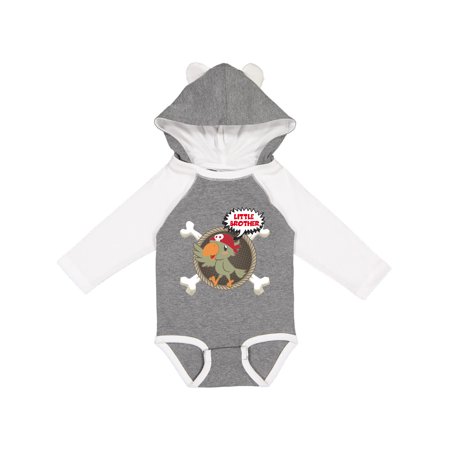 

Inktastic Little Brother Pirate Gift Baby Boy Long Sleeve Bodysuit