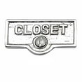 thumbnail image 1 of 25 Switch Plate Tags CLOSET Name Signs Labels Chrome Brass | Renovator's Supply, 1 of 2