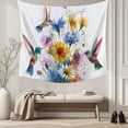 thumbnail image 5 of Hummingbird Tapestry for Bedroom Wall Hanging Tapestry, Spring Farmhouse Oil Painting Sunflowers Ceiling Backdrop Tapestries Poster Blanket Wall Decor for Teens Room Living Room Dorm 51" x 59", 5 of 7