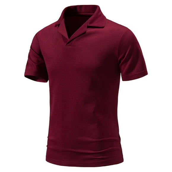 Mens Casual Polo Shirts Short Sleeve Regular-Fit Breathable Lightweight Tops Lapel Collar Golf T Shirts Blouses