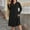 *Black, variant on ClodeEU Women's Plus Size Long Sleeve Lapel Neck Half Zip Dress,Casual Trendy Loose Dress Gray,Womens Plus XXXXXL