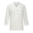 thumbnail image 4 of Hauts pour Femmes Manches Longues Mode pour Femmes Col en V Col Montant Manches Longues Blouse Décontractée Hauts Chemise, 4 of 8