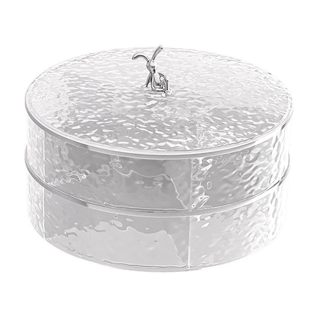 GUOOL Divided Serving Tray Fruit Plate Dried Fruit Tray for Dessert Cookies Fruits 2 layer