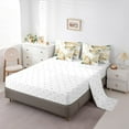thumbnail image 5 of Castle Fairy White Flower 7pcs Bedding Comforter Set for Teenager,Watercolor Splash Queen Bedding Sets Super Cozy,Rustic Vintage Queen Sheet Sets,Luxury Bedroom Decor, 5 of 8