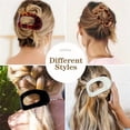 thumbnail image 4 of 4 Pcs Flat Hair Clips for Thick Thin Hair, Round Lay Down Hair Claw Clips for Women Girls, Comfortable Curved Flat Clips for Lying,Driving and More, 4 of 7