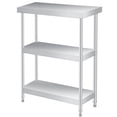 thumbnail image 2 of GloryStar 3-Tier Heavy Duty Stainless Steel Shelf, 400LBS Capacity Kitchen Storage Unit with Adjustable Leveling Feet, Easy Assembly Rack for Home, Pantry and Garage Organization, 2 of 7
