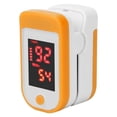 thumbnail image 2 of Oxímetro de pulso de dedo, medidor de oxígeno en sangre, sensor de monitor, medición de SpO2 en la punta del dedo, monitor de saturación de oxígeno, color naranja, 2 of 14