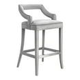 thumbnail image 1 of TOV Furniture 26" Transitional Velvet Upholstered Counter Stool in Gray, 1 of 7