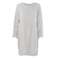 thumbnail image 4 of Kcodviy Robe Chandail d'Hiver en Tricot pour Femmes, Grande Taille, Col Roulé, Chaude, Manches Longues, Robes Chandail pour Femmes, Longueur Genou, Mini-Robe Chandail avec Poche, 4 of 5