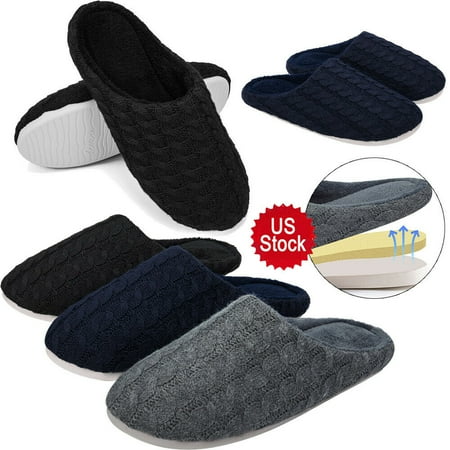 

Winter Home Warm Slippers Cotton Shoes Non-slip Unisex Gray/black/navy Blue
