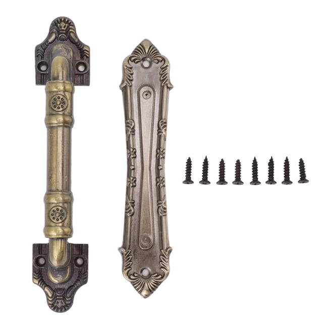 Tirador de bronce, exquisito tirador de puerta de estilo vintage galvanizado, tirador de puerta corrediza