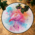 thumbnail image 7 of CURLYOOT Flamingo 5.2ft Round Rug for Living Room, Large Washable Area Rug, Non Slip Floor Mat Indoor Rugs for Bedroom, Dining Room, Offices, Entryway, 7 of 7