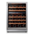 thumbnail image 3 of Ca'Lefort 24'' Wine Cooler Refrigerator, Under Counter 52 Bottle Dual Zone Wine Fridge, Freestanding & Built-in with Glass Door, 3 of 10
