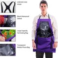 thumbnail image 3 of Gardening Apron, Garden Apron with Quick Release Pockets for Harvesting Gardening, Water Resistant Apron for Men&Women - Style:Style 1;, 3 of 5