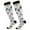 L103, variant on Football and Stars Socks Women Men Knee High Sock