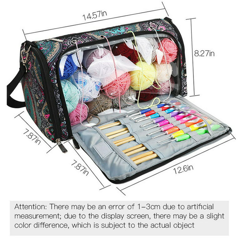 Yarn Storage Bag Oxford Cloth Organizer Bag For Knitting Travel Crochet  Hooks Bag Sewing Accessorie