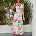 thumbnail image 3 of Flamingo Pattern King Size Sleeveless Dress Dresses Summer Women Dresses Clothing Woman Dresses Dress, 3 of 6