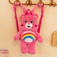 thumbnail image 1 of Mochila de peluche con dibujos animados de animé Care Bears, regalo de cumpleaños, muñeco de peluche de moda, nuevo oso arcoíris, muñeca genuina, mochila para niños, 1 of 4