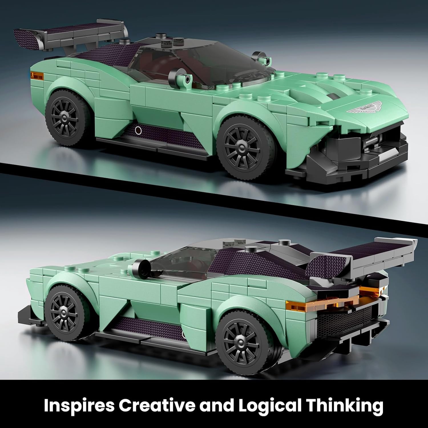 Super Sports Car Building Set with Display Case, 384 Piece Race Car Model Construction Toy for Adults, Collectible Vehicle Building Blocks Kit