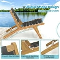 thumbnail image 2 of Spaco Indoor Patio Teak Wooden Chair, Wooden Chair with Woven Webbing Seat and Backrest, Woven Webbing Seat for Outdoor as Garden, Patio, Natural, 2 of 5