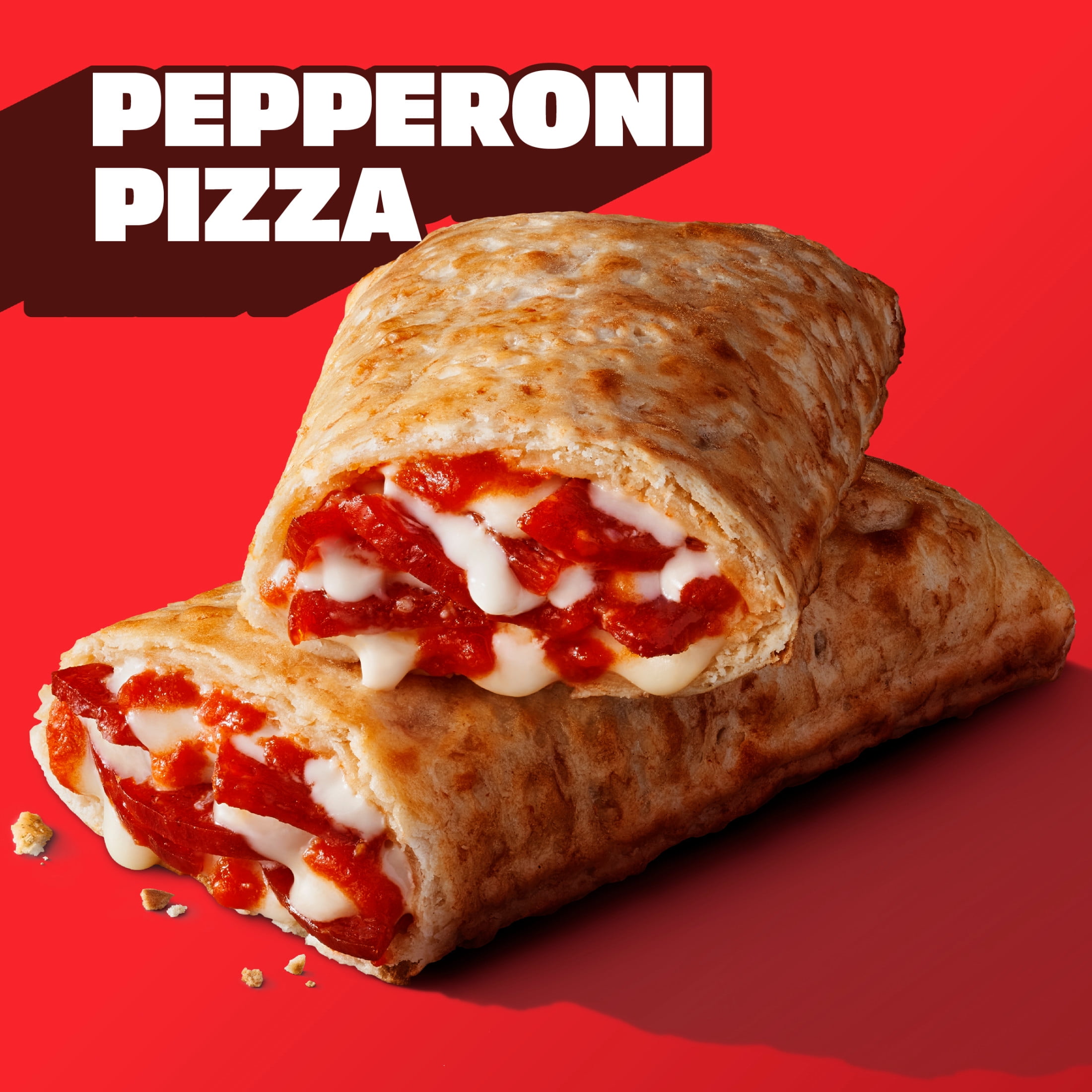 Hot Pockets Frozen Snacks Pepperoni Pizza Crispy Crust Snacks, 9 oz, 2 Count Box  (Frozen)