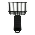 thumbnail image 4 of Pala de arena para gatos de metal reutilizable, pala tamizadora, suministros de limpieza para mascotas, color negro M, 4 of 14