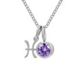 thumbnail image 1 of Collier Rune Tridimensionnel des Douze Constellations, Luxe Léger, Couleur, Collier Pierre de Naissance en Strass, Collier en Acier Inoxydable, 1 of 6